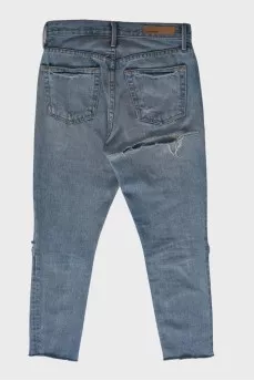 Ripped and distressed effect jeans