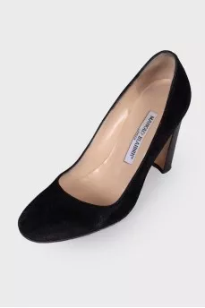 Suede black shoes