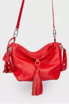 Red bag with tassels