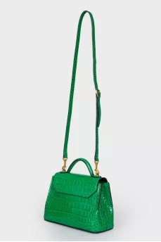 Bag in crocodile-effect leather