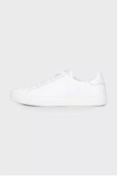Men's white leather sneakers