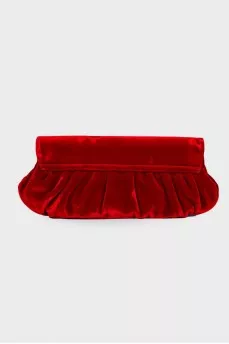 Velor red clutch