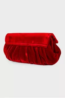 Velor red clutch