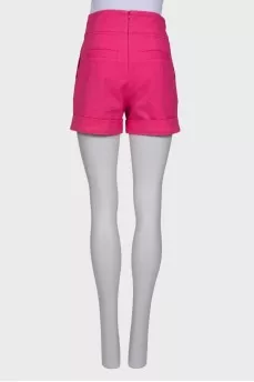 High rise pink shorts