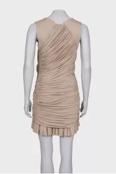 Beige draped dress