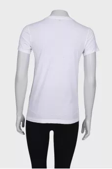 T-shirt with print and sequins