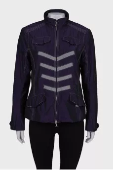 Purple zipper windbreaker
