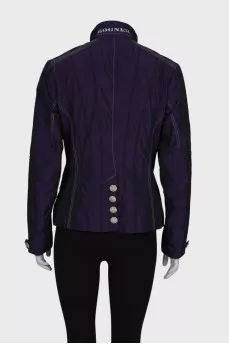 Purple zipper windbreaker