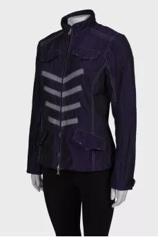 Purple zipper windbreaker