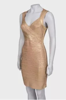 Golden bandage dress