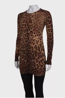 Cardigan in leopard print