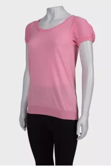 Wool pink T-shirt