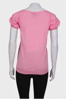Wool pink T-shirt