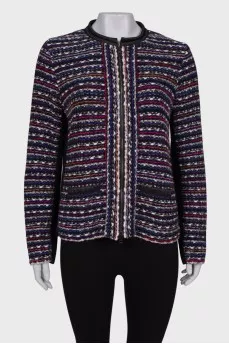 Zipped tweed jacket