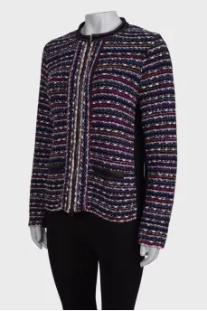 Zipped tweed jacket
