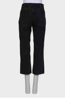 Black jeans with asymmetry