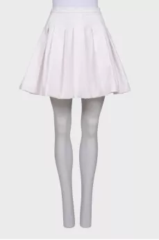 White pleated skirt