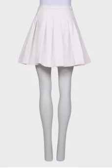 White pleated skirt
