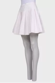 White pleated skirt