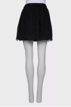 Silk openwork skirt