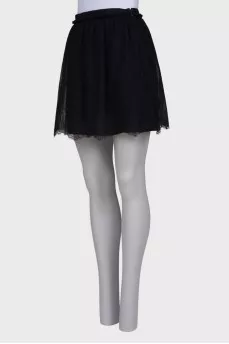 Silk openwork skirt