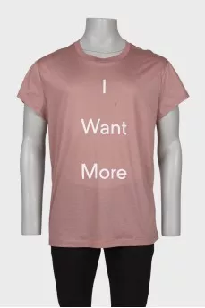 T-shirt with slogan print and tag
