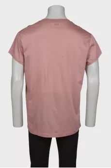 T-shirt with slogan print and tag
