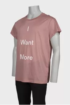 T-shirt with slogan print and tag