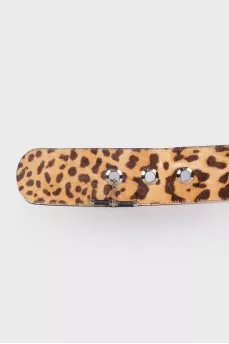 Leopard printed belt