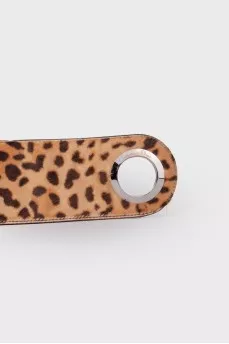 Leopard printed belt