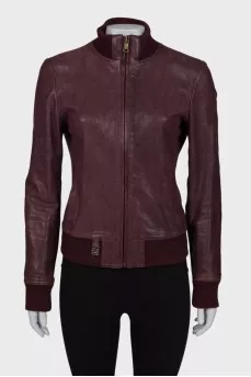 Burgundy leather jacket