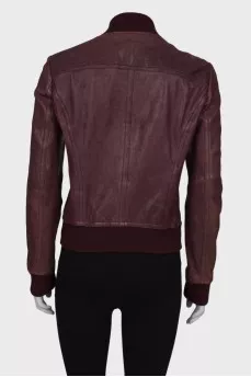 Burgundy leather jacket