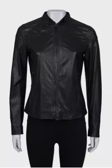 Black leather jacket