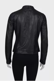 Black leather jacket