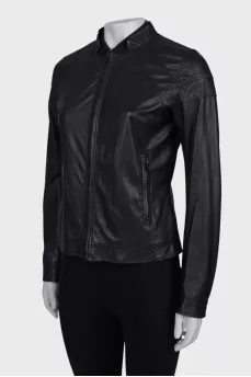 Black leather jacket