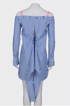 Off-the-shoulder shirt dress