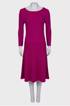 Wool dress with pockets