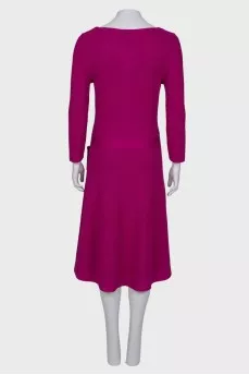 Wool dress with pockets