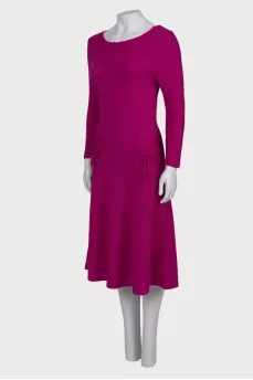 Wool dress with pockets