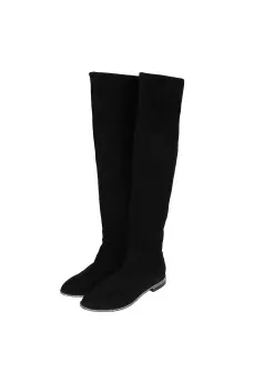 Black boots with rhinestones