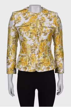 Fitted jacket with embroidery