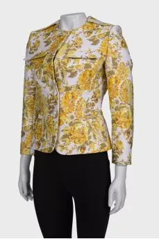 Fitted jacket with embroidery