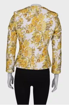 Fitted jacket with embroidery