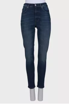Blue straight fit jeans