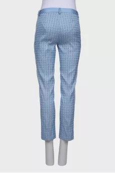 Blue printed trousers
