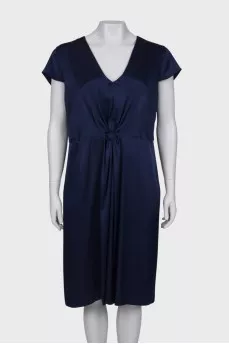 Silk blue dress
