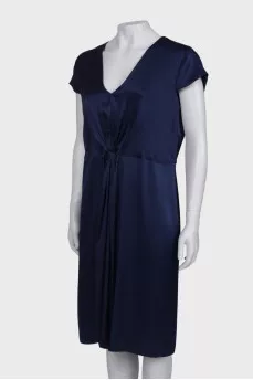 Silk blue dress