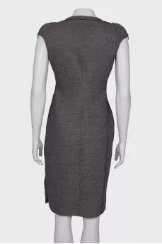 Sheath dress with decorative zipper