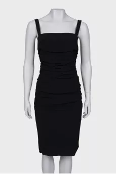 Black draped dress