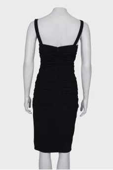 Black draped dress